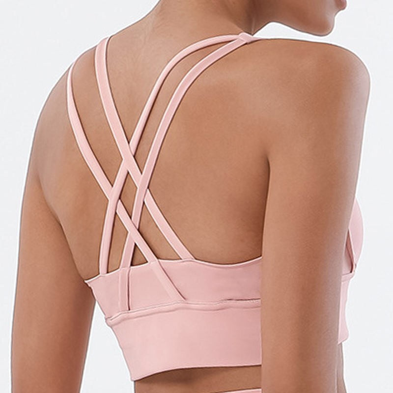 Maria's HIGH-IMPACT Sport Bra - Light Pink – PRUMATT Performance Active Wear
