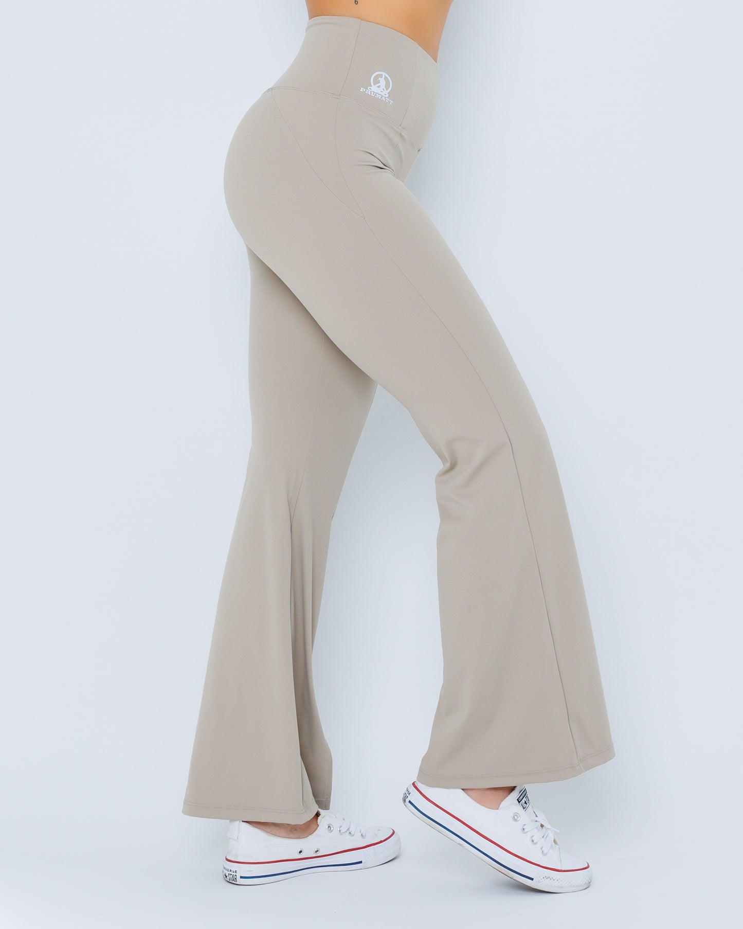 PEACE - Flared Trousers- CAMEL BROWN