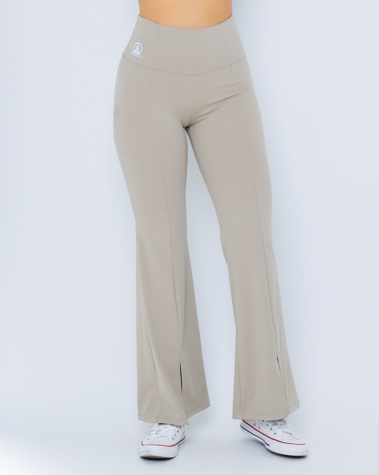 PEACE - Flared Trousers- CAMEL BROWN