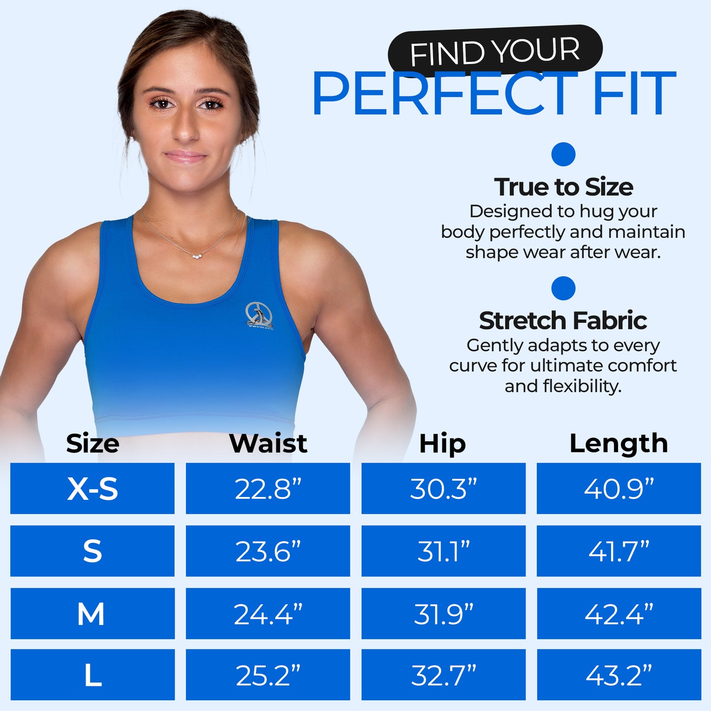 PRUMATT Full Coverage Sports Bra – Supportive Stretch Activewear Top