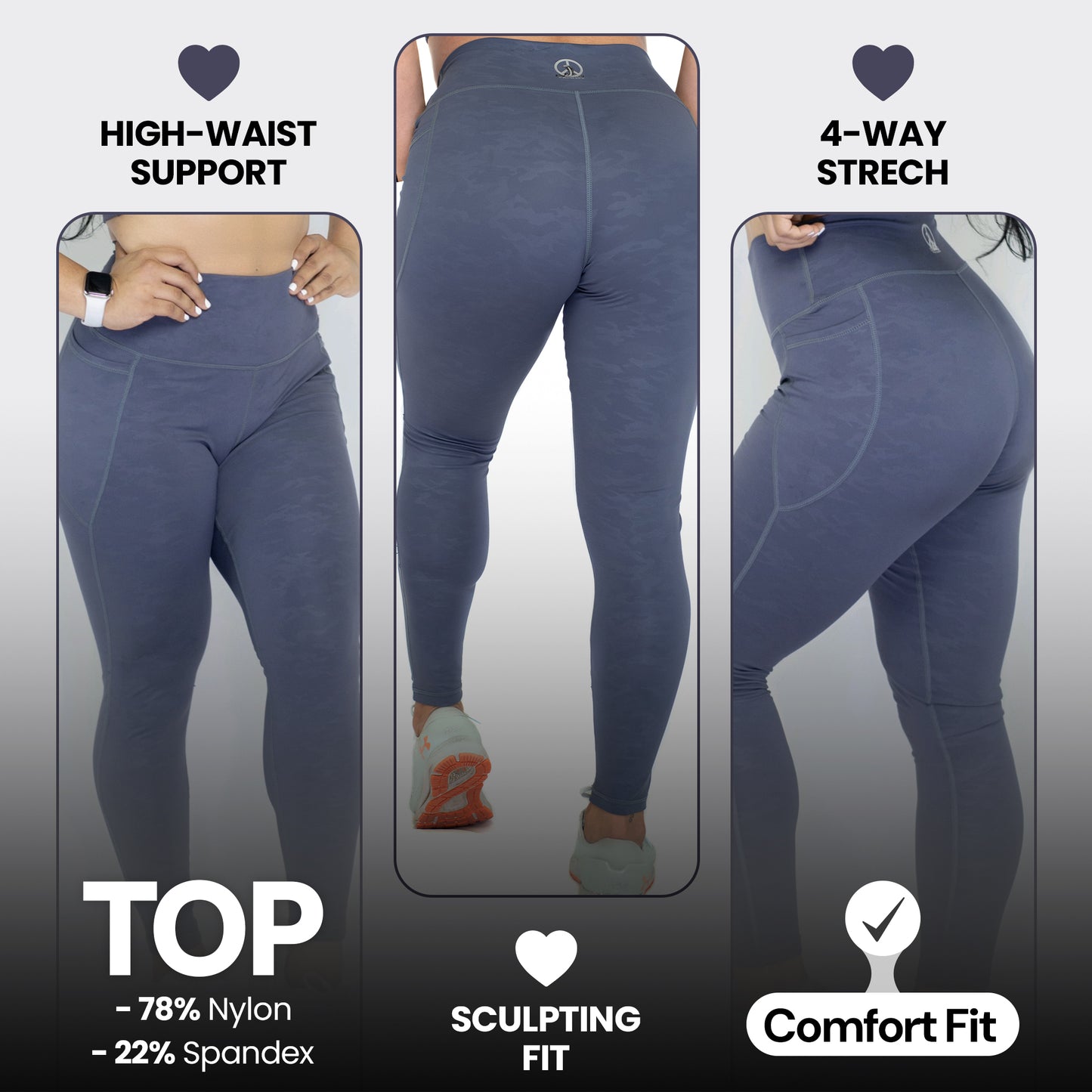 PRUMATT Performance Leggings – High Waist Sculpting Stretch Workout Pants