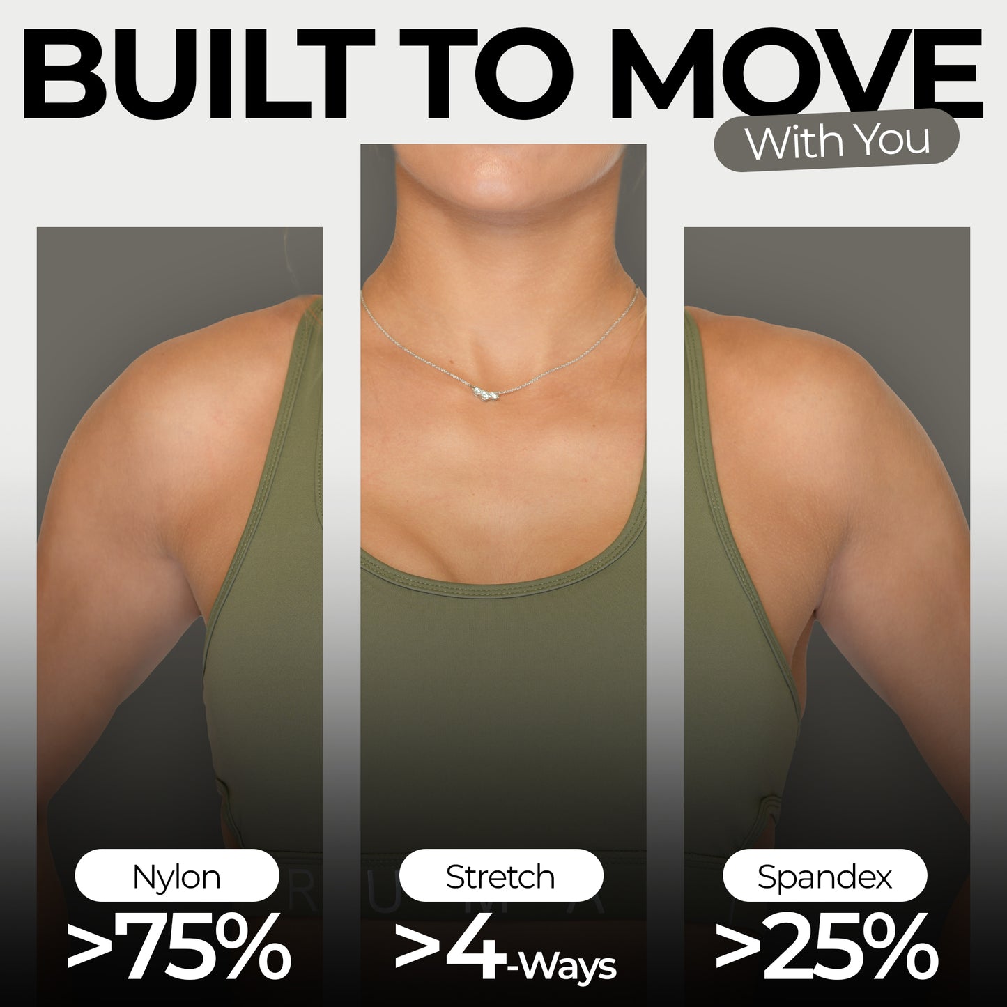 PRUMATT Racerback Sports Bra – Soft Stretch Activewear Top