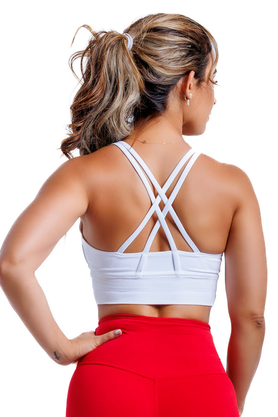MARIA'S HIGH-IMPACT SPORT BRA- WHITE