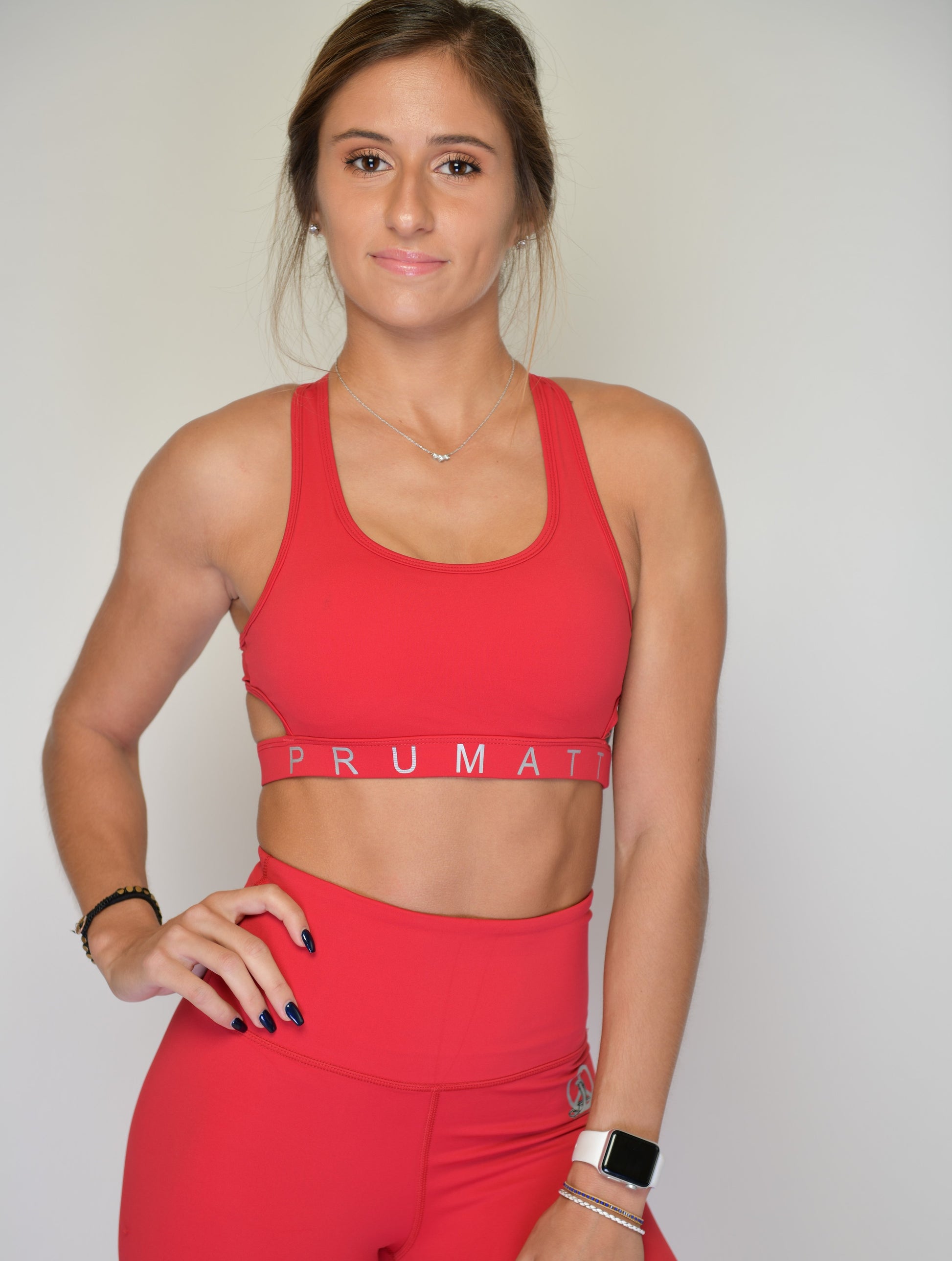 Santa's Simple Outfit Red Sports Bra  Simple outfits, Sports bra, Red sports  bra