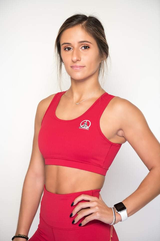 Full Coverage Crop Style Sports Bra - Jester Red
