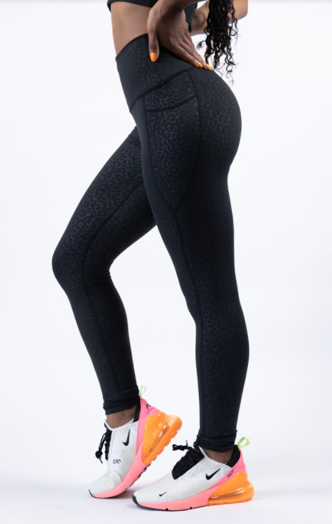 Performance Wear Booty Black – Leggings | Performance Stretch Active | Style High Pants Lifting PRUMATT